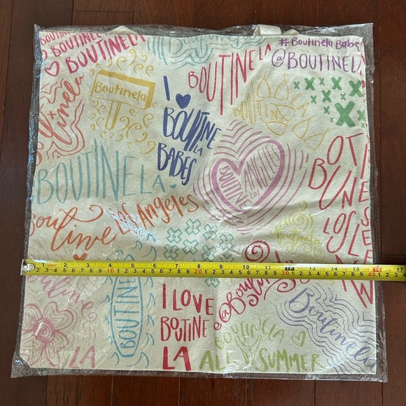 BOUTINE x LOS ANGELES extra thick canvas tote bag new 16” x 16” 10” drop - Picture 5 of 7